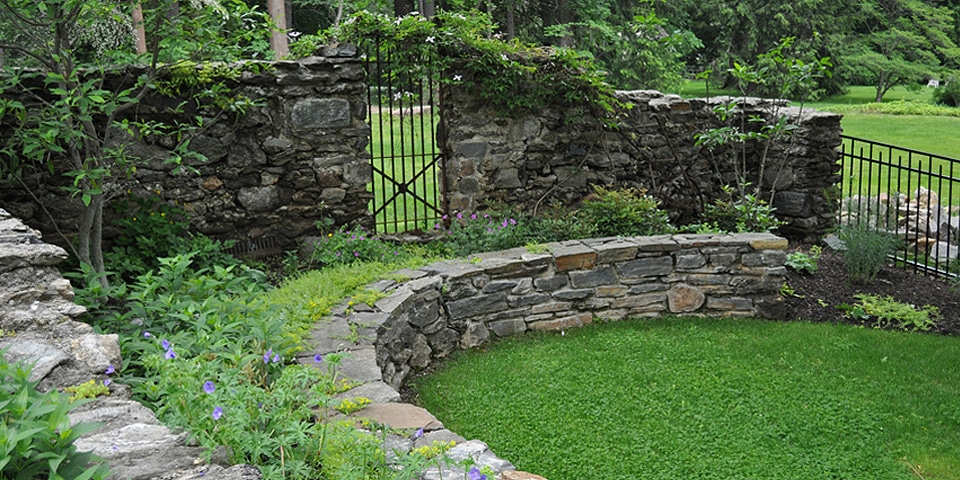 stone wall with gate